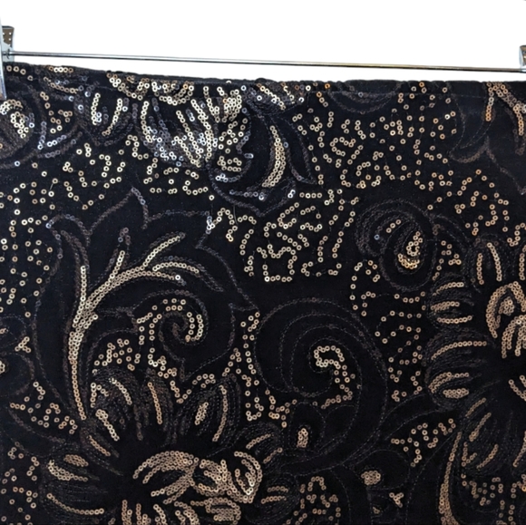 NWT Windsor Sequin Black & Gold Skirt L ✨ - Picture 6 of 11
